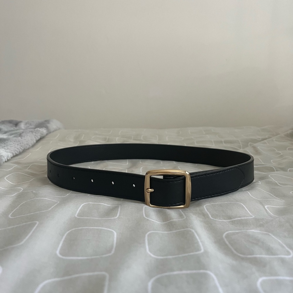 Black Belt with Gold Buckle
